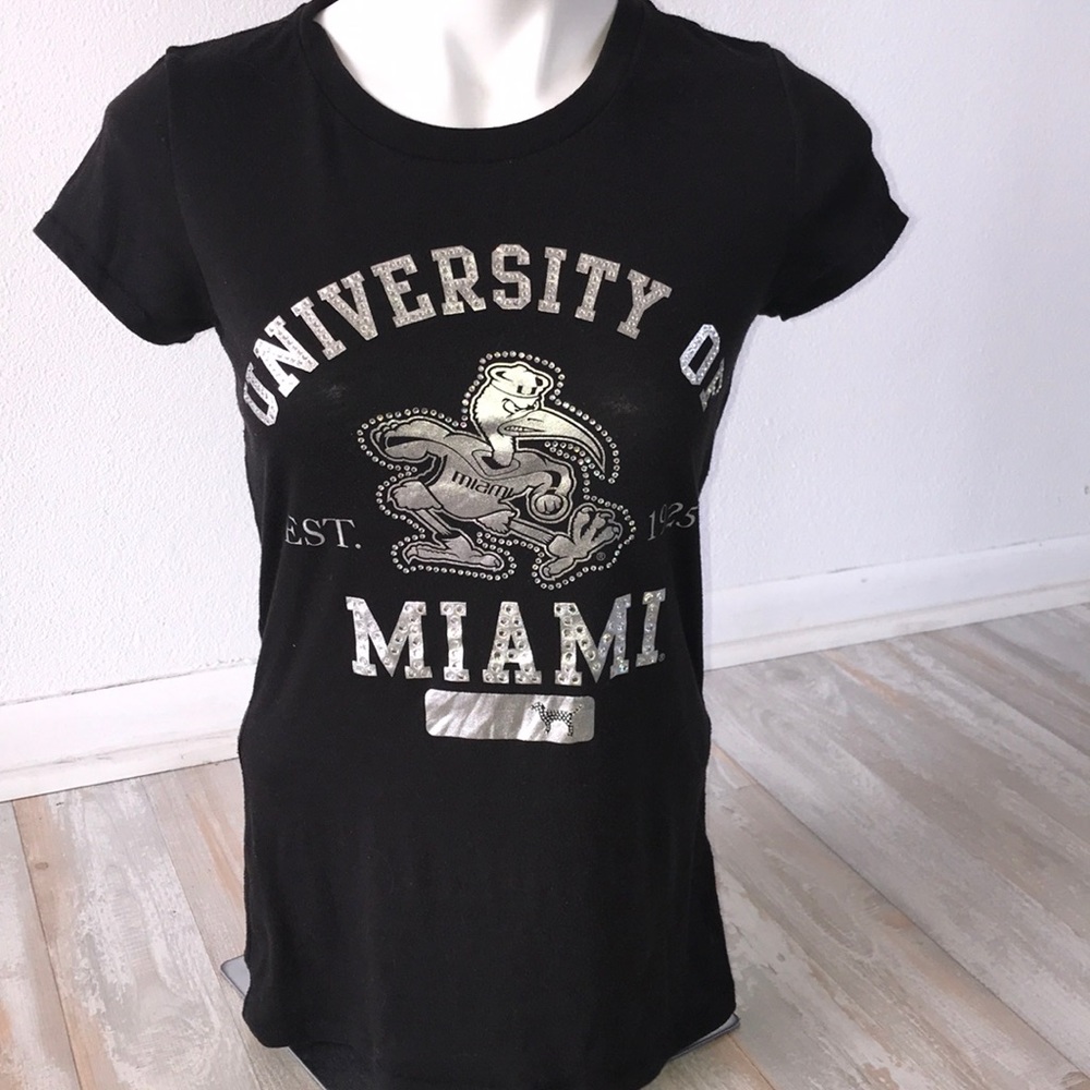 Pink Victoria Secret University Miami Rhinestone - Picture 1 of 6